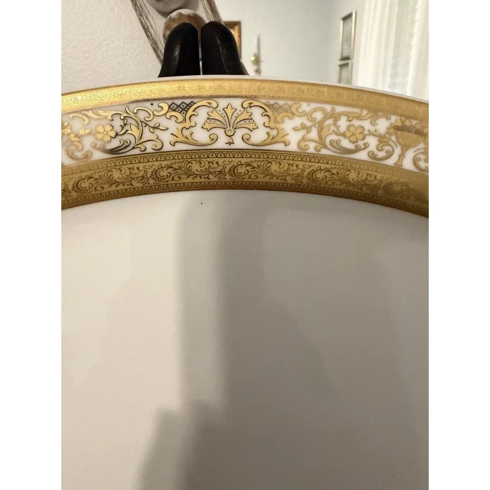 Vintage GNA Fine Porcelain GNA9 Gold Encrusted Oval Serving Platter 16